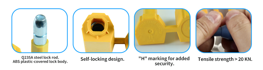High Security Custom Logo Tamper Container Bolt Seal HYBS-009