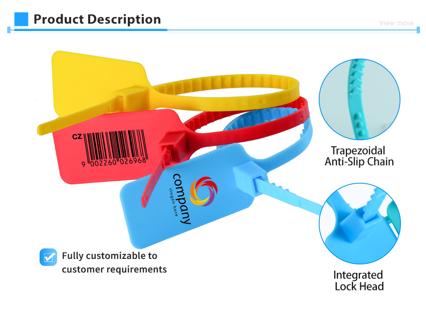  Free Sample Customized Printing Self-locking Security Plastic Seal HYPS-C02