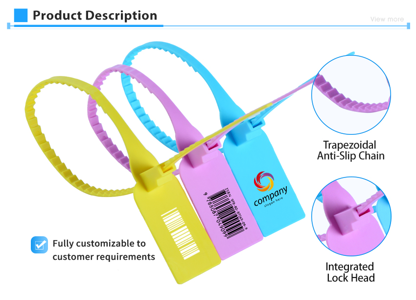 Barcode Tamper Strap Container Plastic Security Seals HYPS-C03