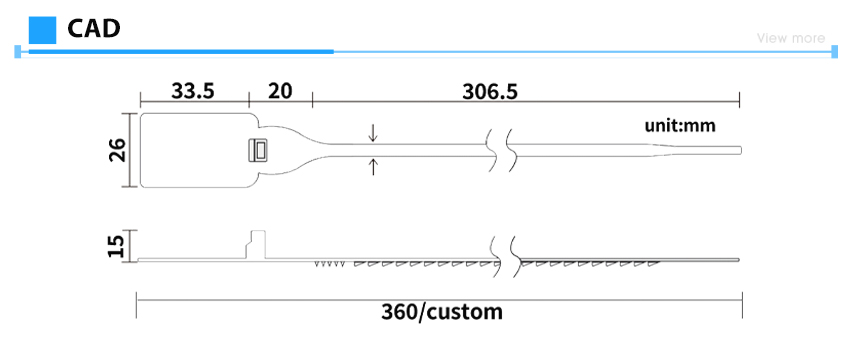  Security Seal Plastic bar Code Custom Plastic Security Seals  HYPS-C04