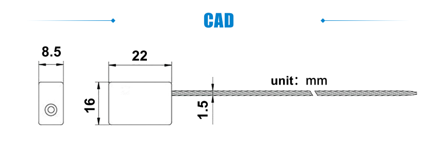  Thin Cable Seal One-time Use Cable Wire Lead Seal HYCS-C01
